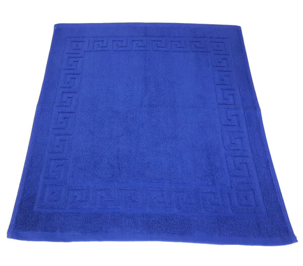 PACK DE 2 ALFOMBRILLAS 650 gr/m2 50x60 cm. color azul, acabados en greca - Imagen 2